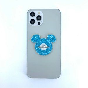 Silver mouse phone Ring Stand, Grip.